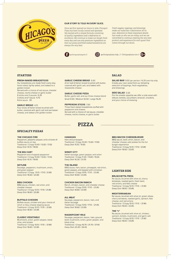 Chicago's Pizza Geist Menu image 2